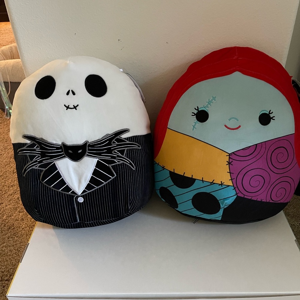 BUNDLE: Jack and Sally! Halloween squish: Jack NBC 2022 14” - Sally NBC 2021 14”